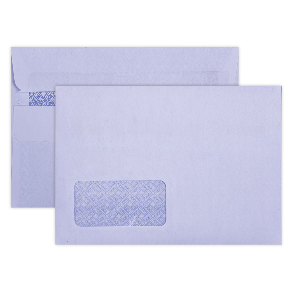 C6 Envelopes Self Seal Window 114x162mm 80gsm - White 500's