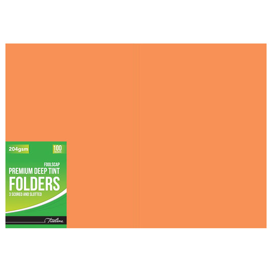 Deep Tint Board Folder - 204gsm Scored & Slotted - 460x355mm - Orange