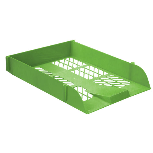 Single Desk Letter Tray - plastic - Lime Green