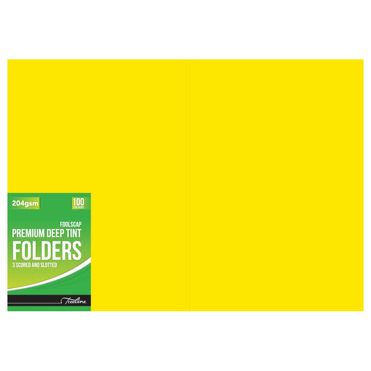 Deep Tint Board Folder - 204gsm Scored & Slotted - 460x355mm - Yelow