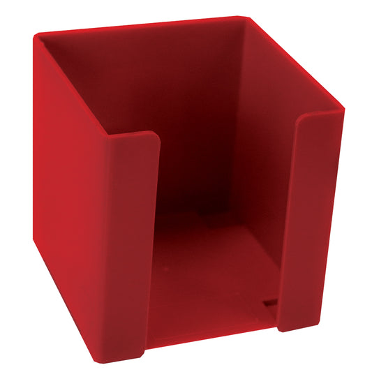 Cube Paper Holder - Plastic - 95x95mm- Red