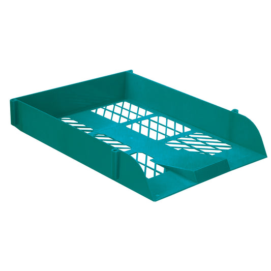 Single Desk Letter Tray - plastic - Azure Blue