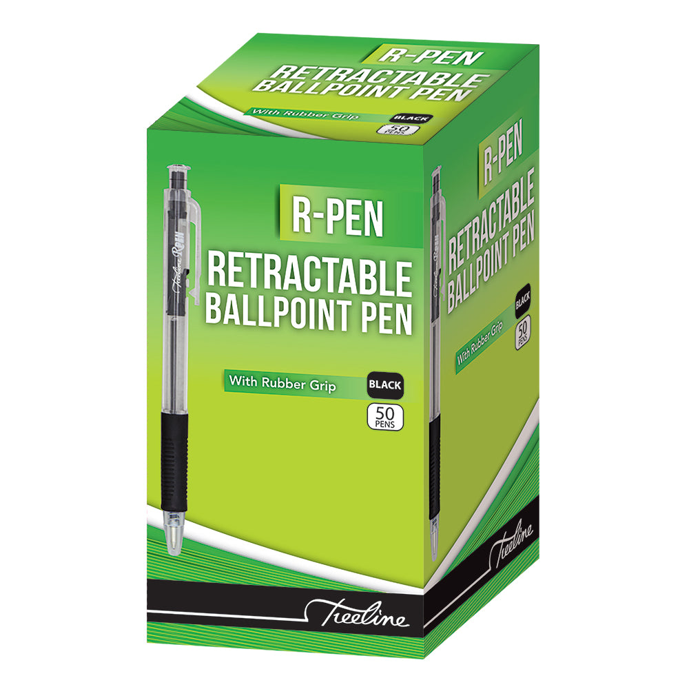 Retractable Ballpoint Pen - R-Pen - Black
