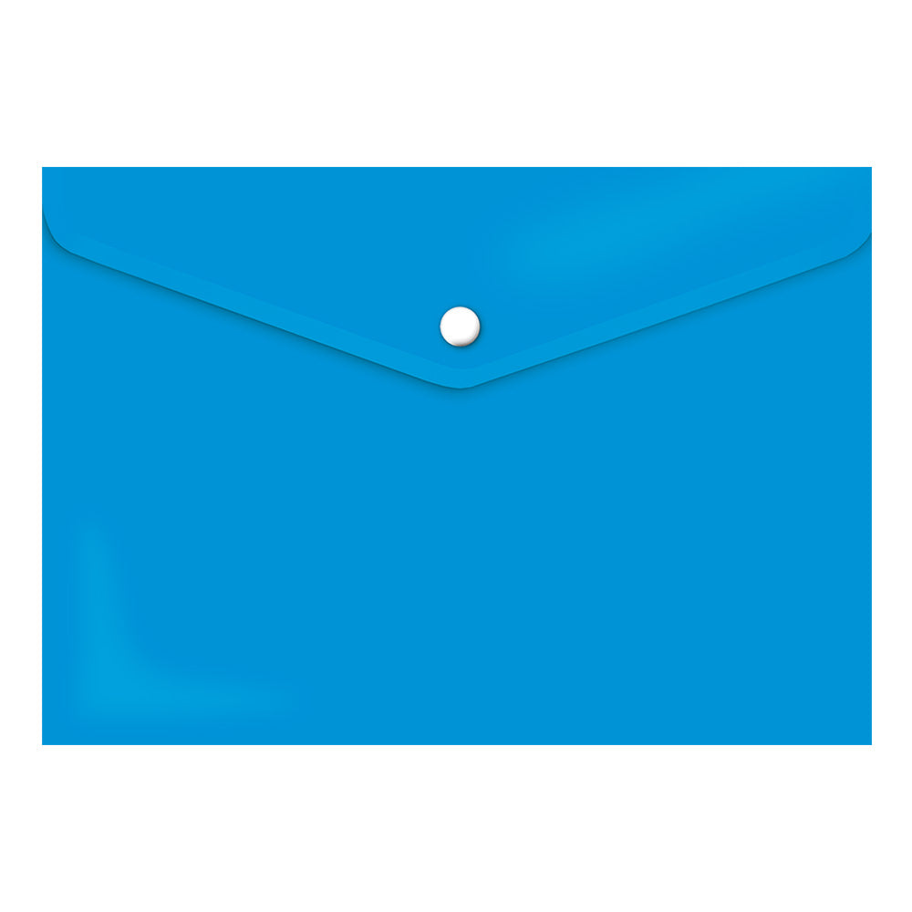 Carry Folder A4 PVC with Stud - Azure Blue