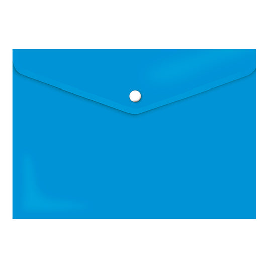 Carry Folder A4 PVC with Stud - Azure Blue