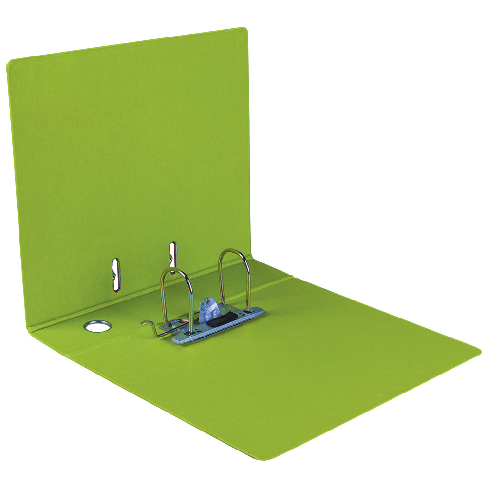 A4 PVC Lever Arch File Reinforced Base with Rado Mechanism - 70mm - Lime Green