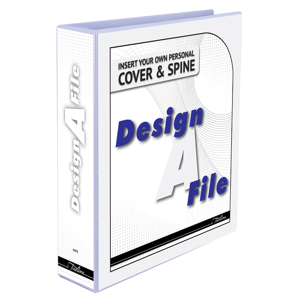 A4 Lever Arch Design-A-File PVC with Overlay & Inside Pocket - 70mm - White