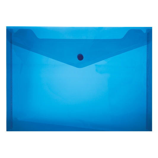 Carry Folder A4 PVC with Stud - Blue