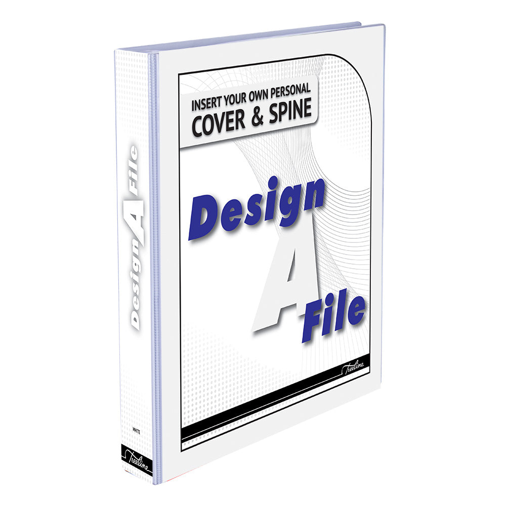 A4 2D Ring Design-A-File PVC with Overlay & Inside Pocket - 25mm - White