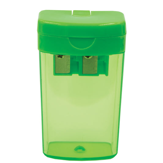Two Hole Tub Sharpeners - Plastic with Cap - Green