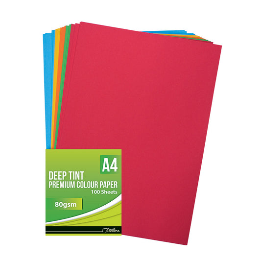 Deep Tint A4 Paper - 80gsm - 100's - Assorted