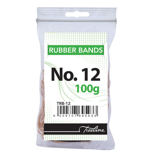 Rubber Bands 100g pack - No. 12 - 45mm Flat Length (Double) 1.5MM Width