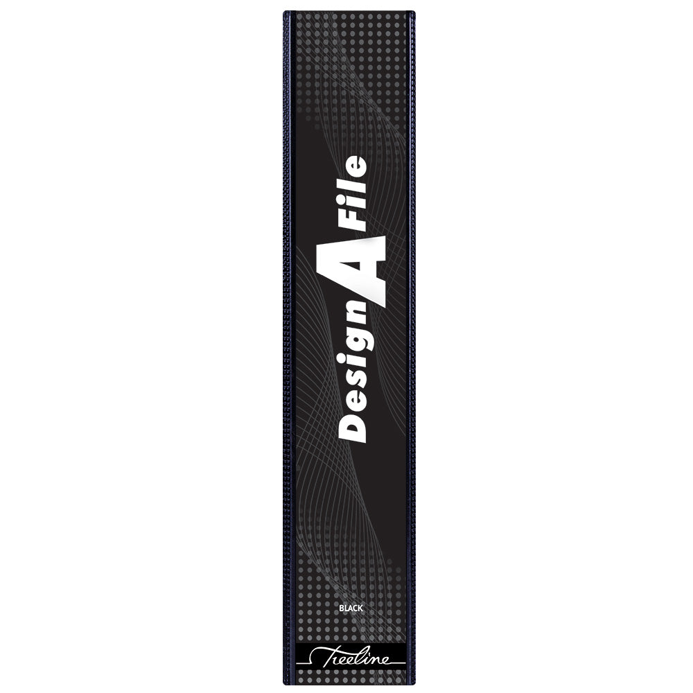 A4 4D Ring Design-A-File PVC with Overlay & Inside Pocket - 40mm - Black