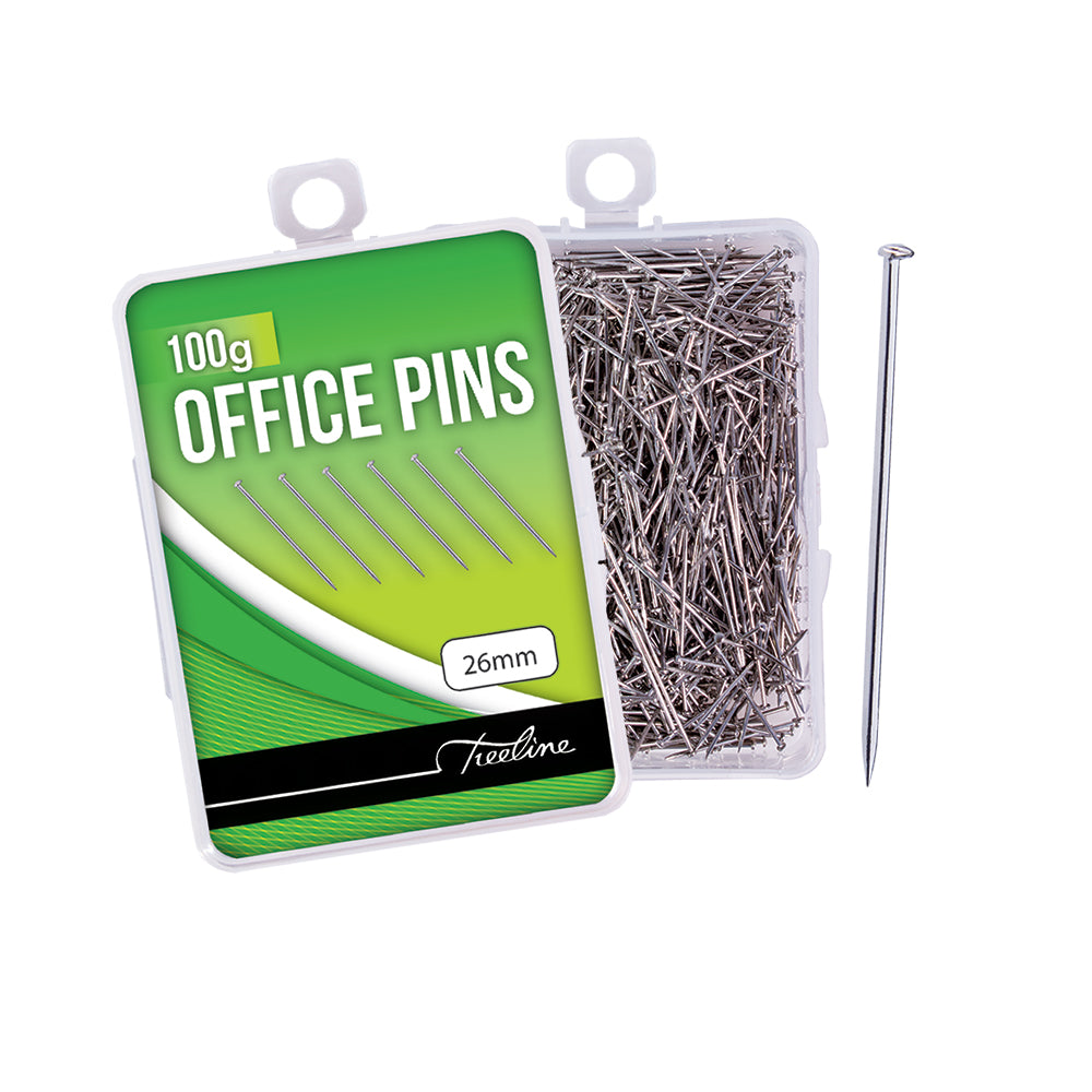 Office Pins Silver 26mm - 100g
