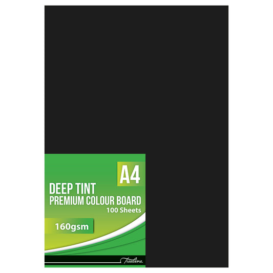 Deep Tint Board A4 - 160gsm 100's - Black