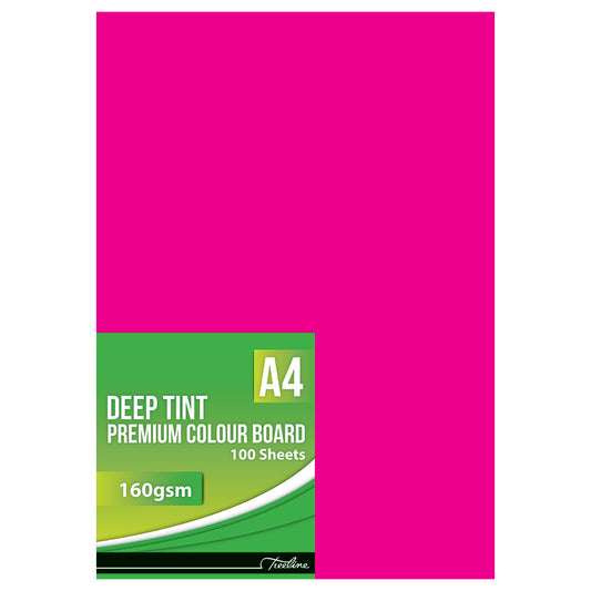 Deep Tint Board A4 - 160gsm 100's - Pink