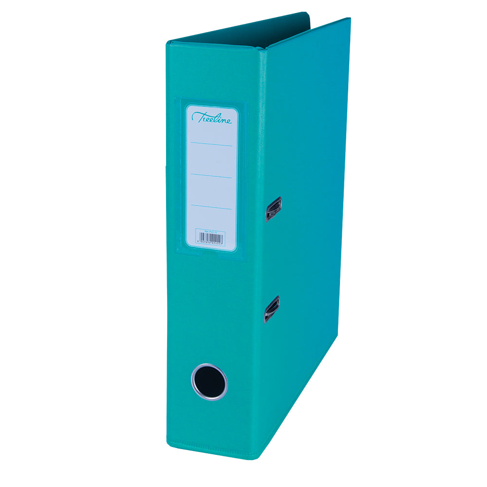 A4 Lever Arch Files 70mm Spine - Turquoise - PVC - Treeline