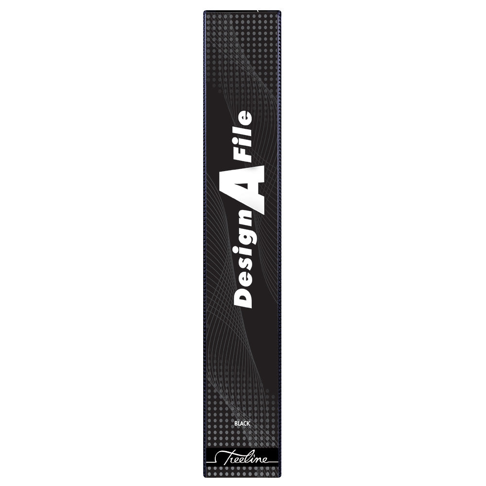 A4 4D Ring Design-A-File PVC with Overlay & Inside Pocket - 25mm - Black