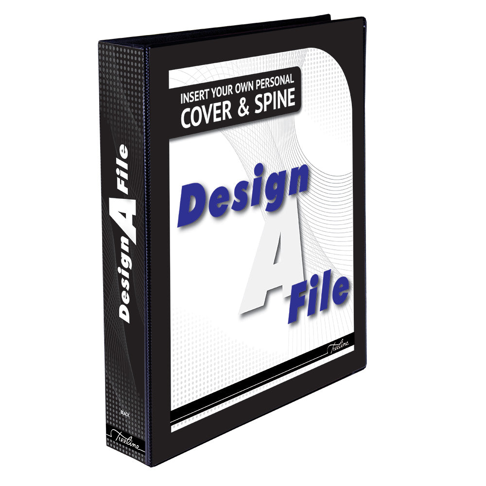 A4 4D Ring Design-A-File PVC with Overlay & Inside Pocket - 40mm - Black