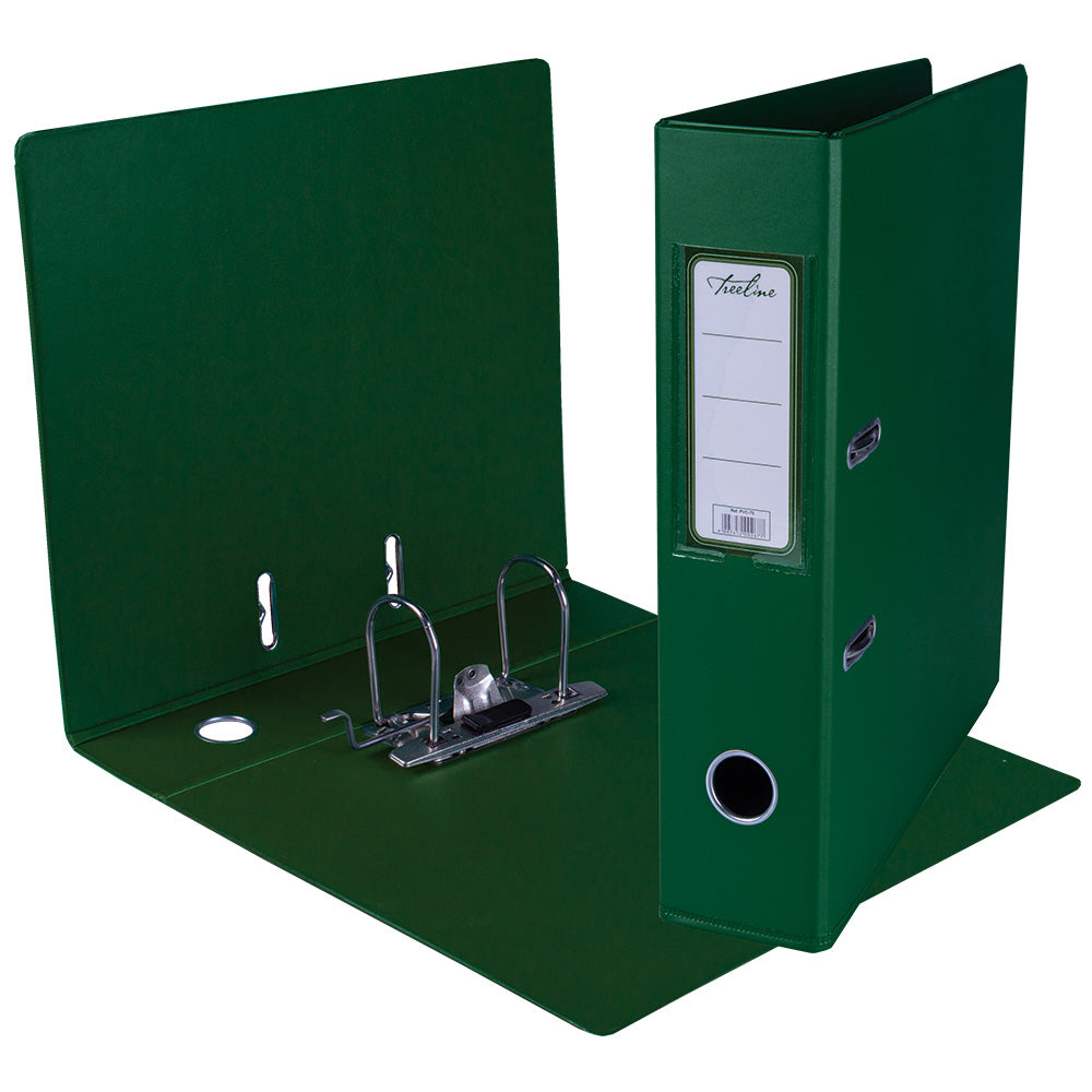 A4 PVC Lever Arch File Reinforced Base with Rado Mechanism - 70mm - Green