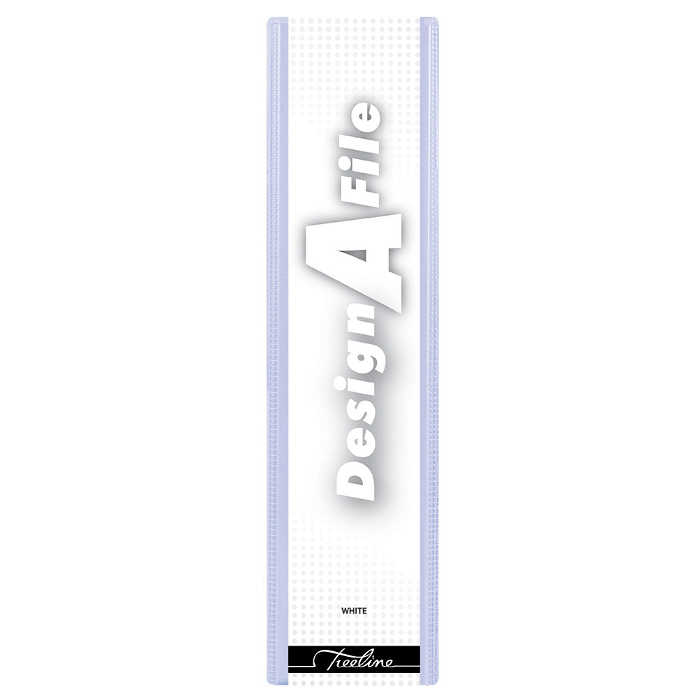 A4 2D Ring Design-A-File PVC with Overlay & Inside Pocket - 50mm - White