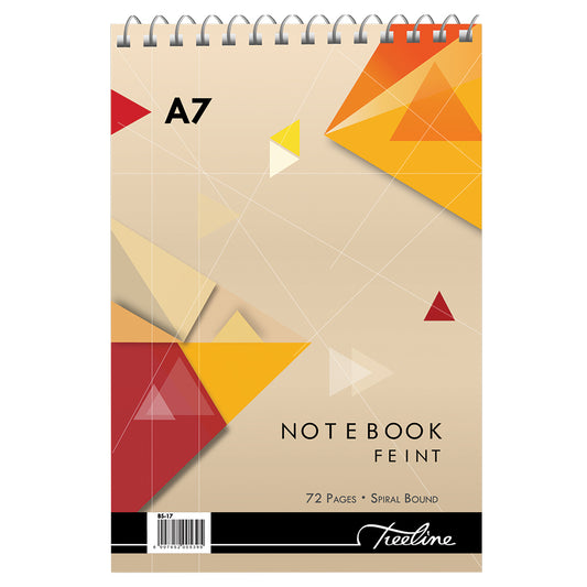 Spiral Notebook A7 - 72 page Feint