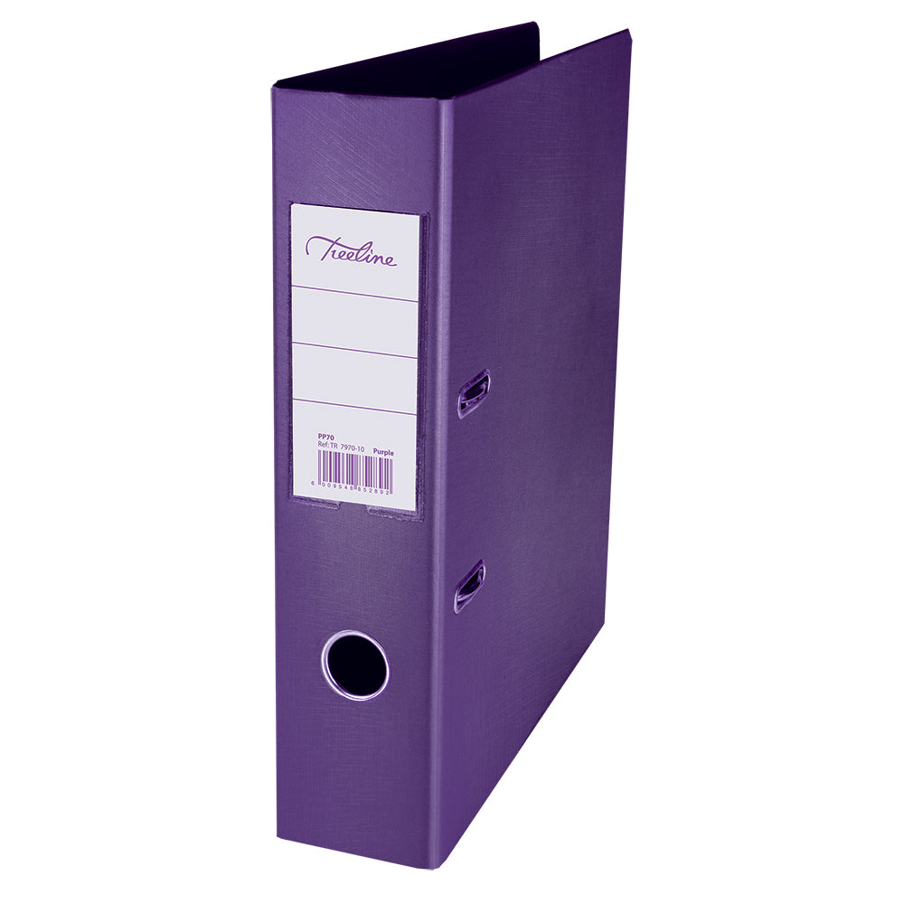 A4 PP Lever Arch File PolyProp with Rado Mechanism - 70mm - Purple