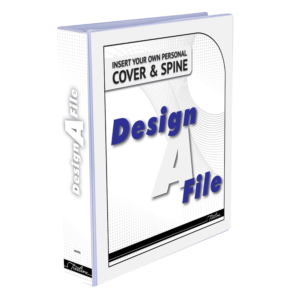 A4 Mini Lever Arch Design-A-File PVC with Overlay & Inside Pocket - 40mm - White