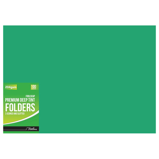 Deep Tint Board Folder - 204gsm Scored & Slotted - 460x355mm - Green