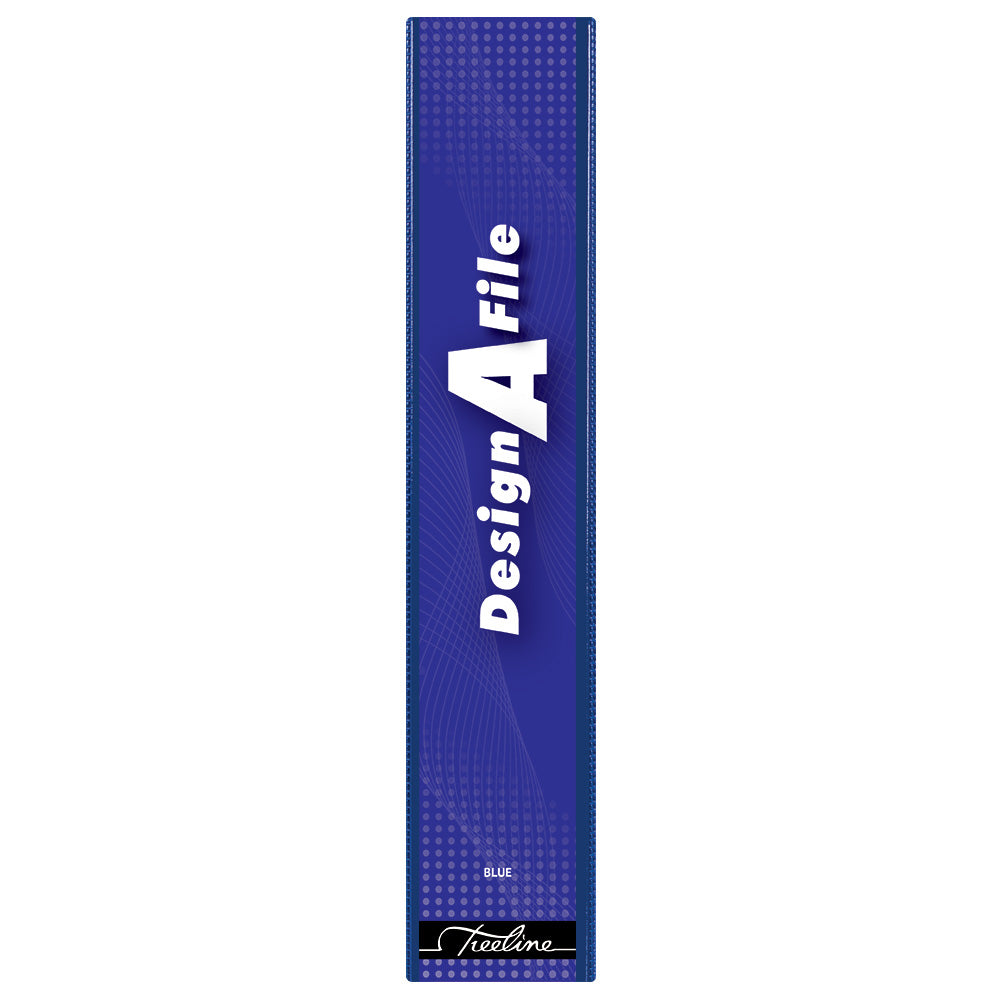 A4 Mini Lever Arch Design-A-File PVC with Overlay & Inside Pocket - 40mm - Blue