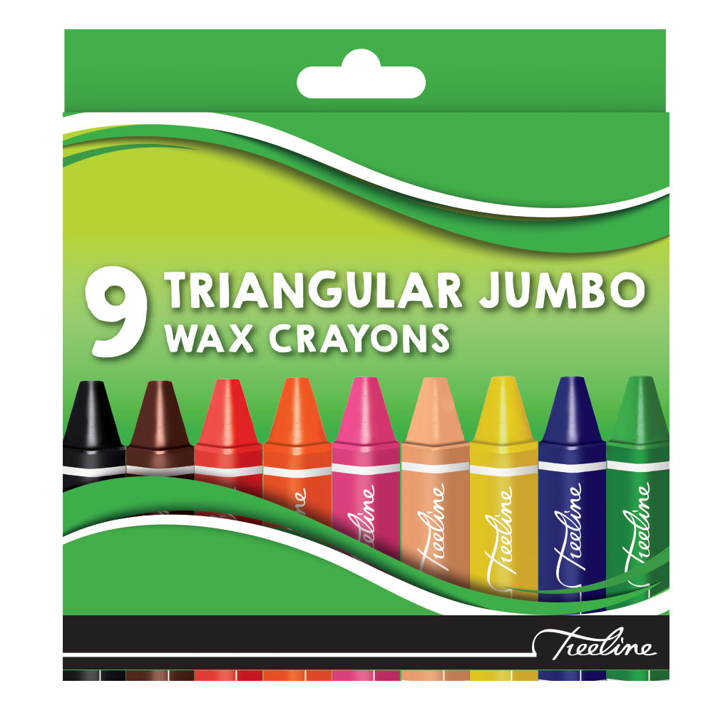 Wax Crayons - Triangular - Jumbo - 9 piece