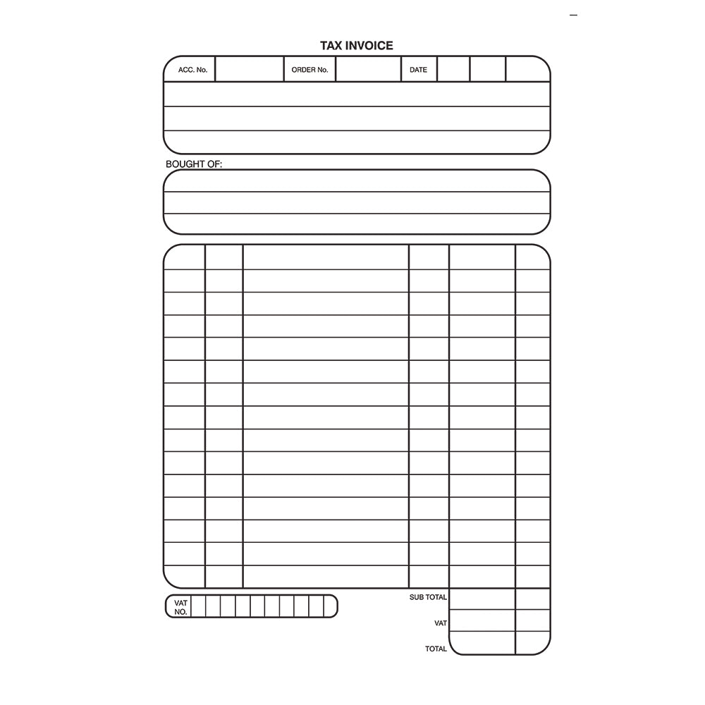 A5 Pen Carbon Book Duplicate 100's - Invoice