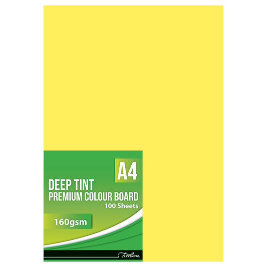 Deep Tint Board A4 - 160gsm 100's - Lemon