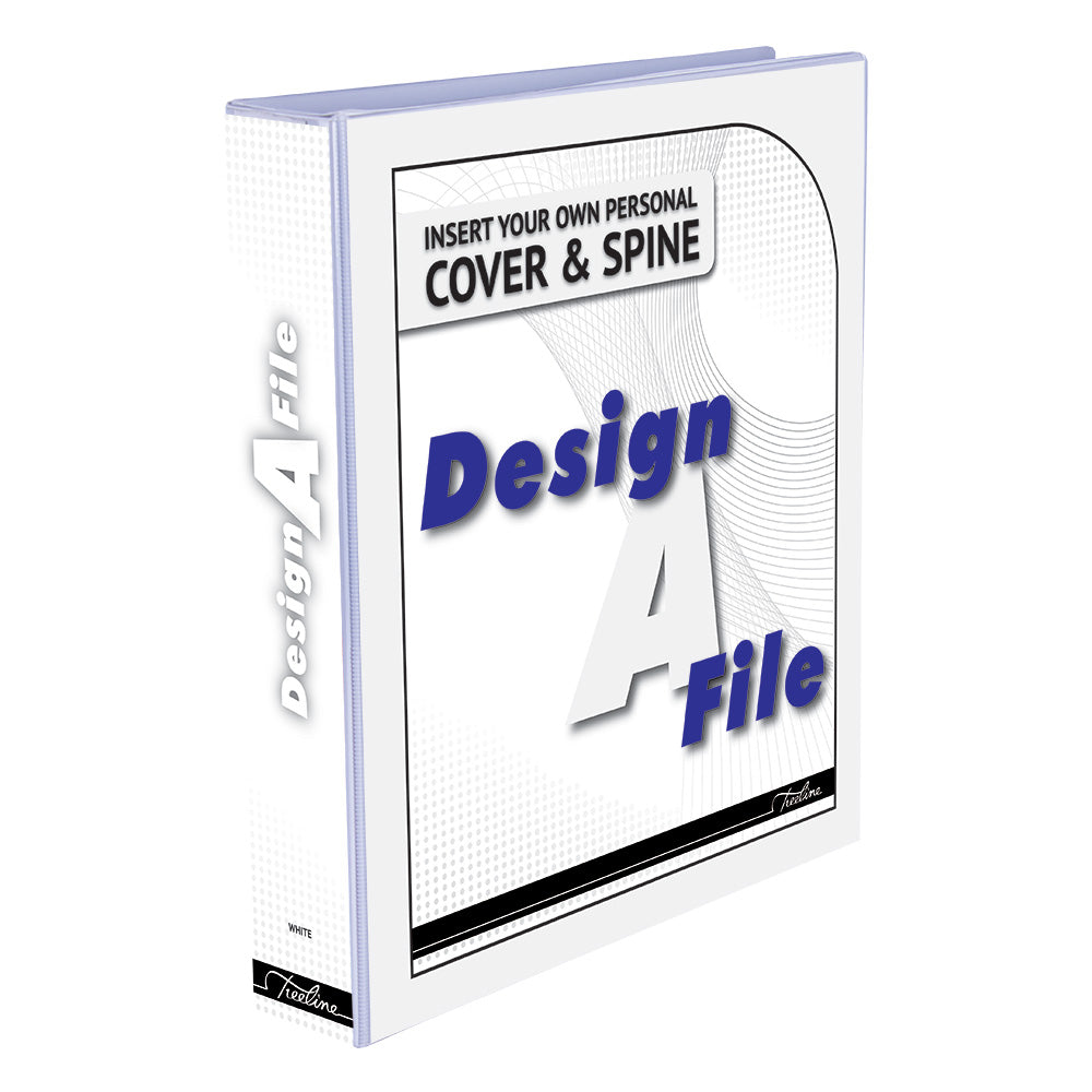 A4 4D Ring Design-A-File PVC with Overlay & Inside Pocket - 40mm - White