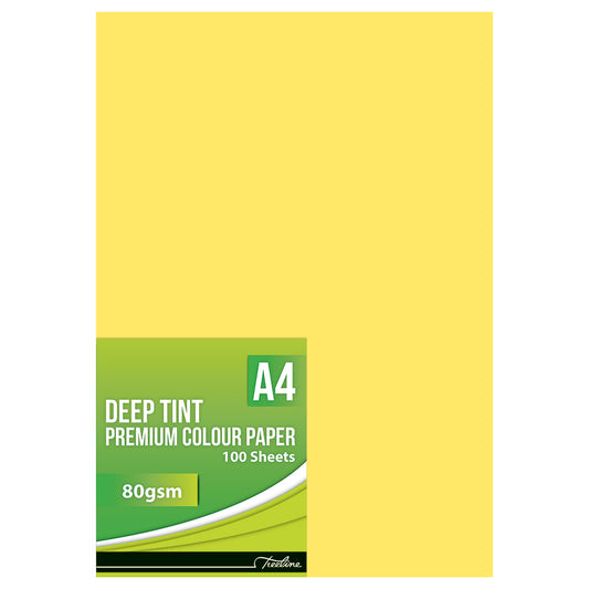 Deep Tint A4 Paper - 80gsm - 100's - Lemon