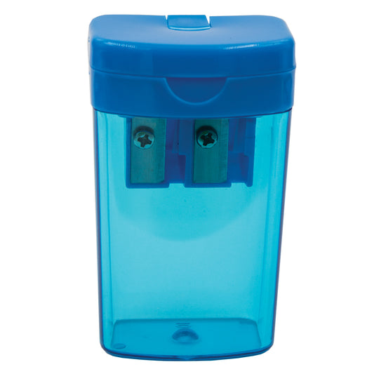 Two Hole Tub Sharpeners - Plastic with Cap - Blue