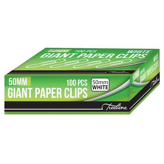 Large Paper Clips PVC Coated 50mm - 100's (Gemclips) - Assorted