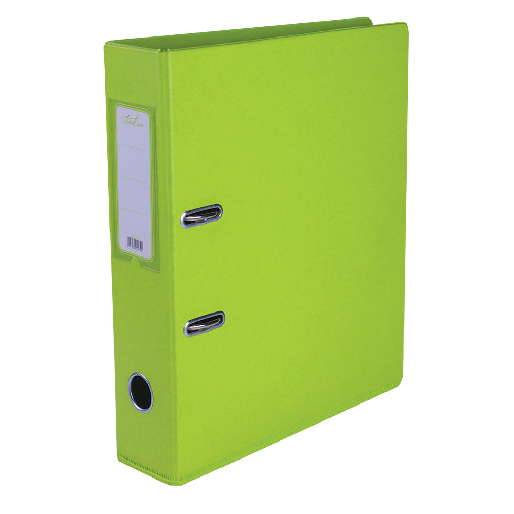 A4 PVC Lever Arch File Reinforced Base with Rado Mechanism - 70mm - Lime Green