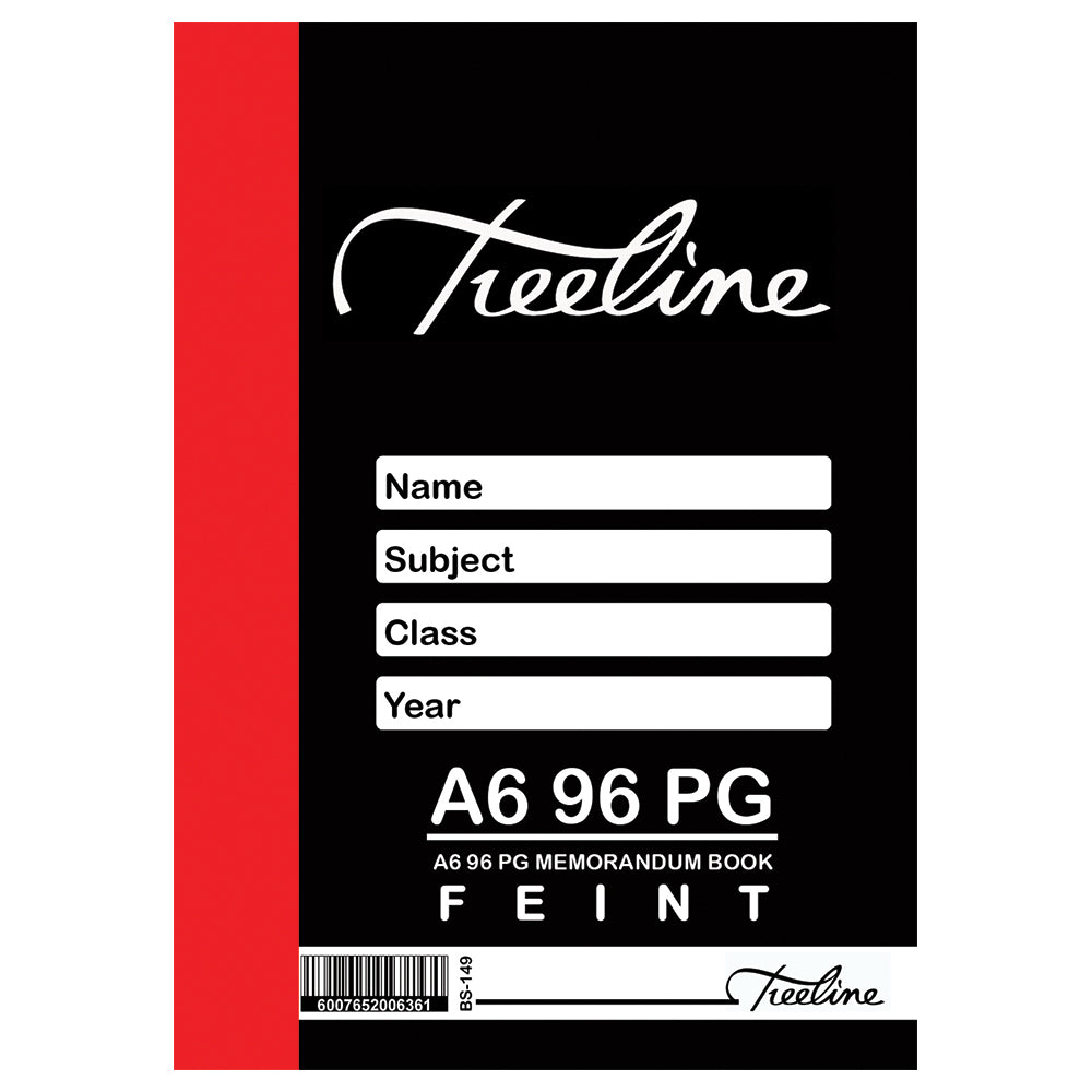Memorandum Book A6 96pg Feint