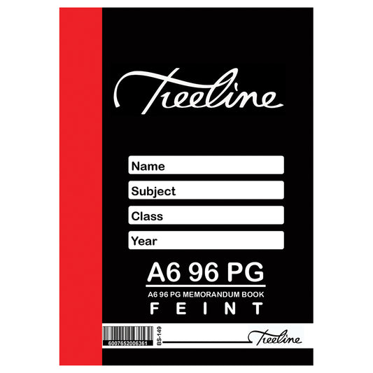 Memorandum Book A6 96pg Feint