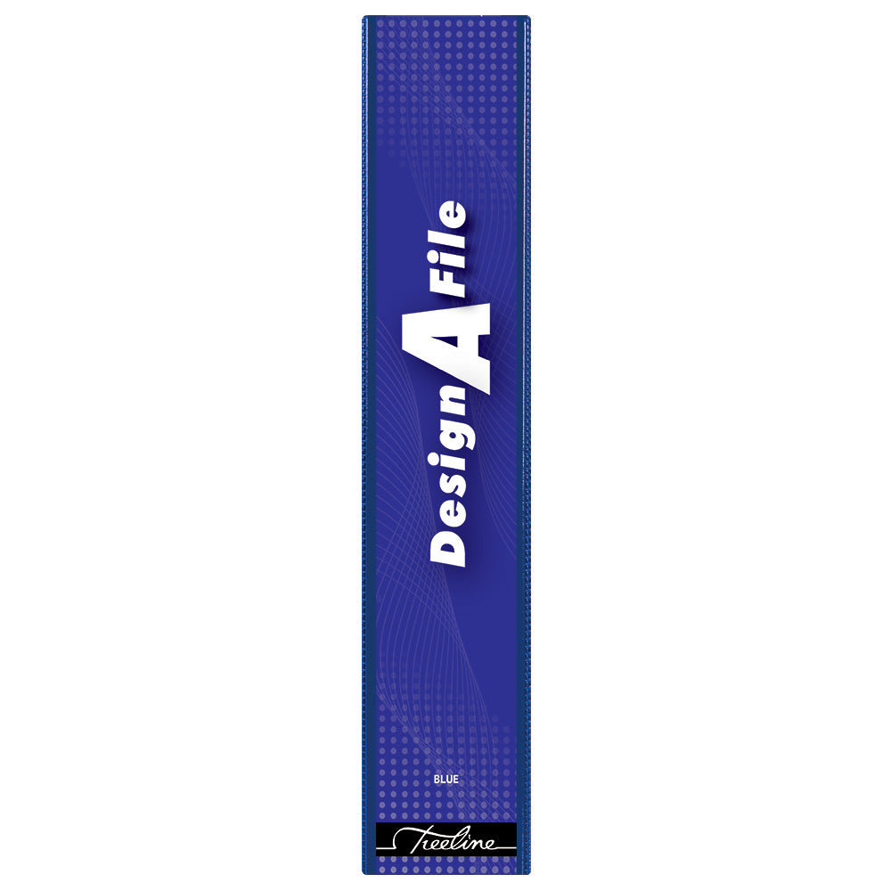 A4 2D Ring Design-A-File PVC with Overlay & Inside Pocket - 40mm - Blue