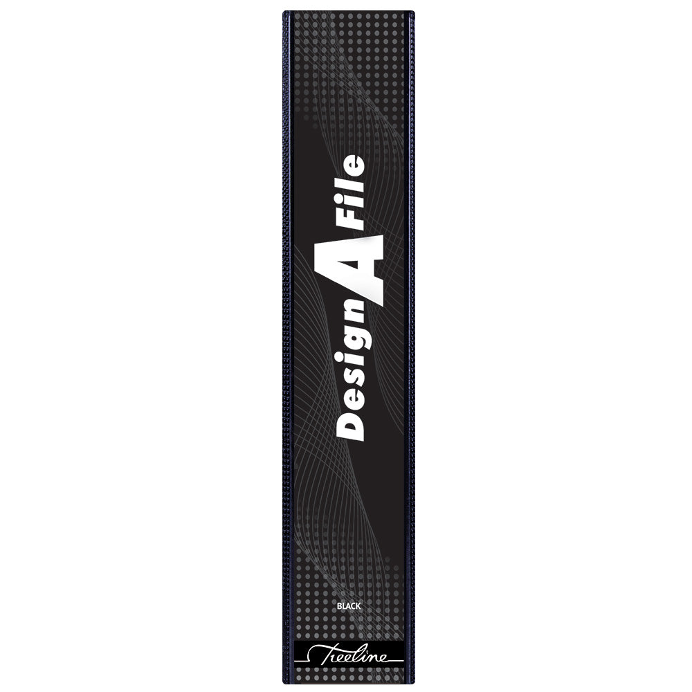 A4 Mini Lever Arch Design-A-File PVC with Overlay & Inside Pocket - 40mm - Black