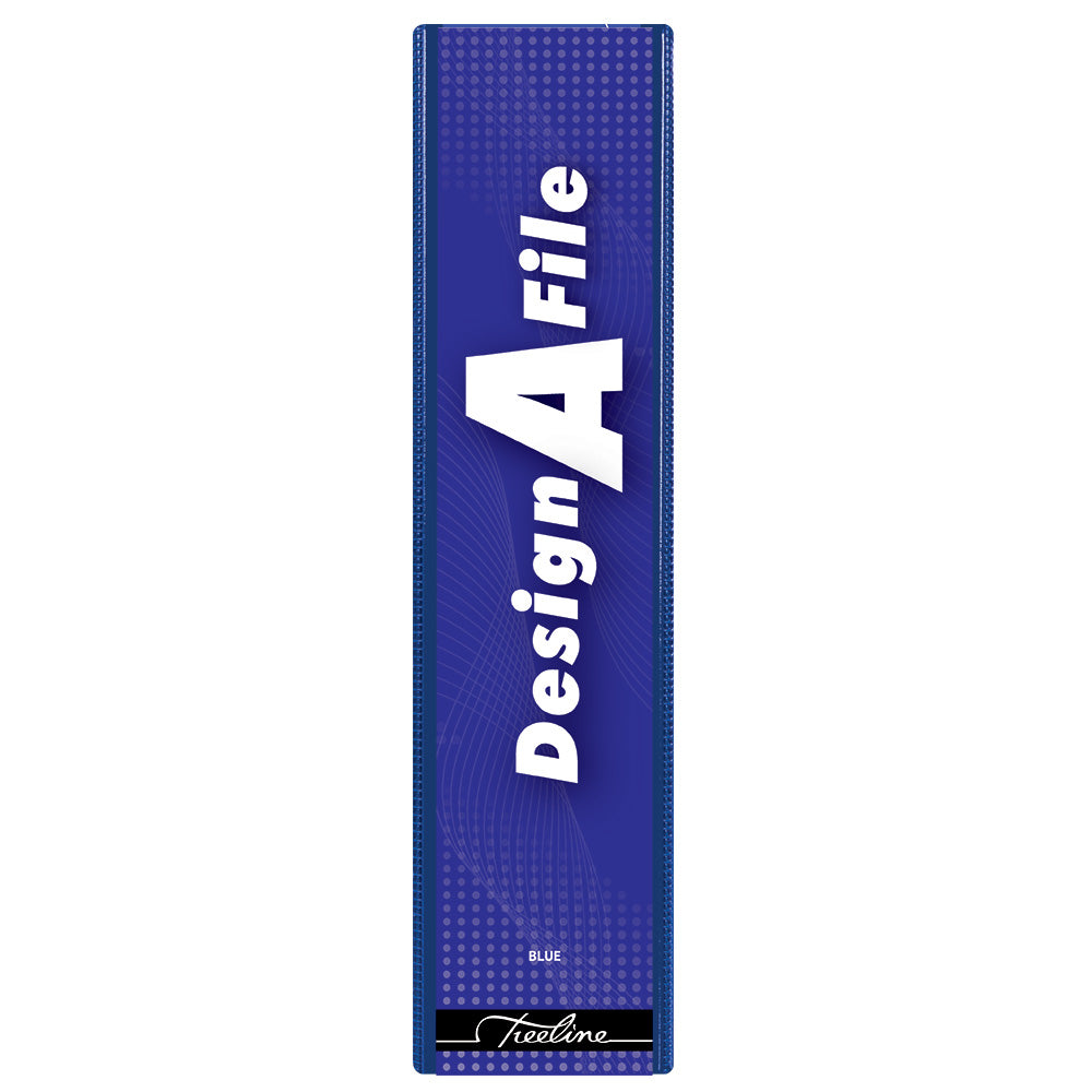A4 2D Ring Design-A-File PVC with Overlay & Inside Pocket - 50mm - Blue