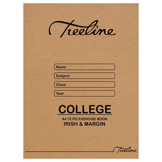 College Exercise Book 72p A4 Irish & Margin