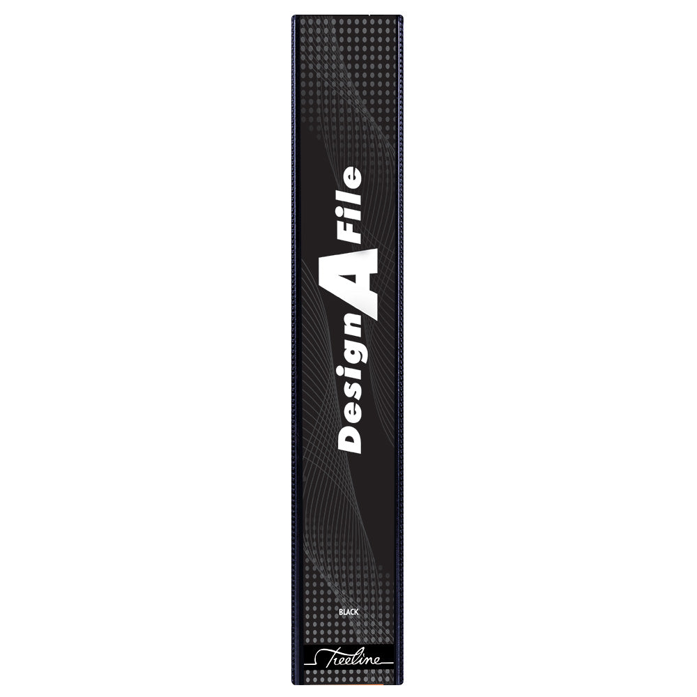 A4 2D Ring Design-A-File PVC with Overlay & Inside Pocket - 25mm - Black