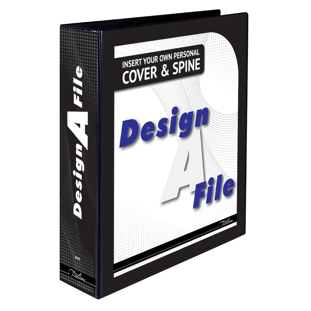 A4 Lever Arch Design-A-File PVC with Overlay & Inside Pocket - 70mm - Black