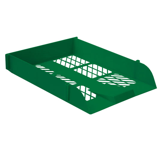 Single Desk Letter Tray - plastic - Green