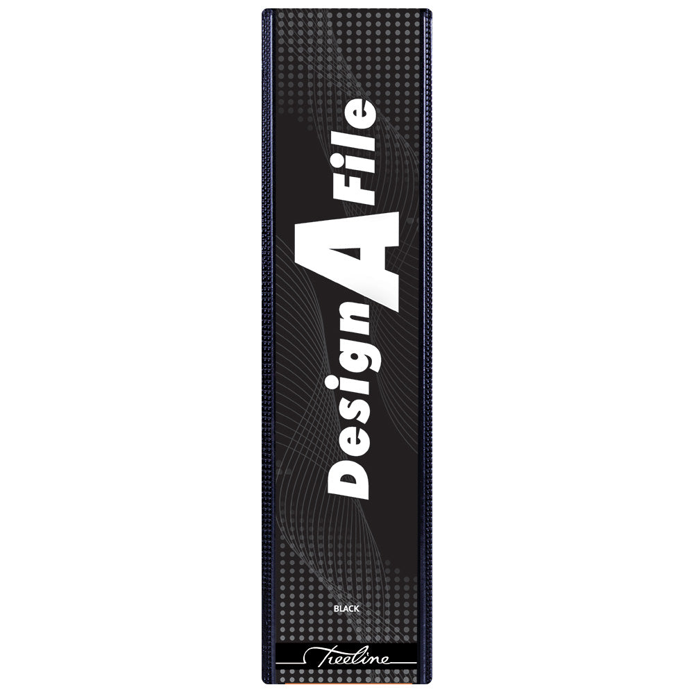 A4 4D Ring Design-A-File PVC with Overlay & Inside Pocket - 50mm - Black