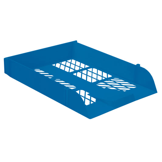 Single Desk Letter Tray - plastic - Blue