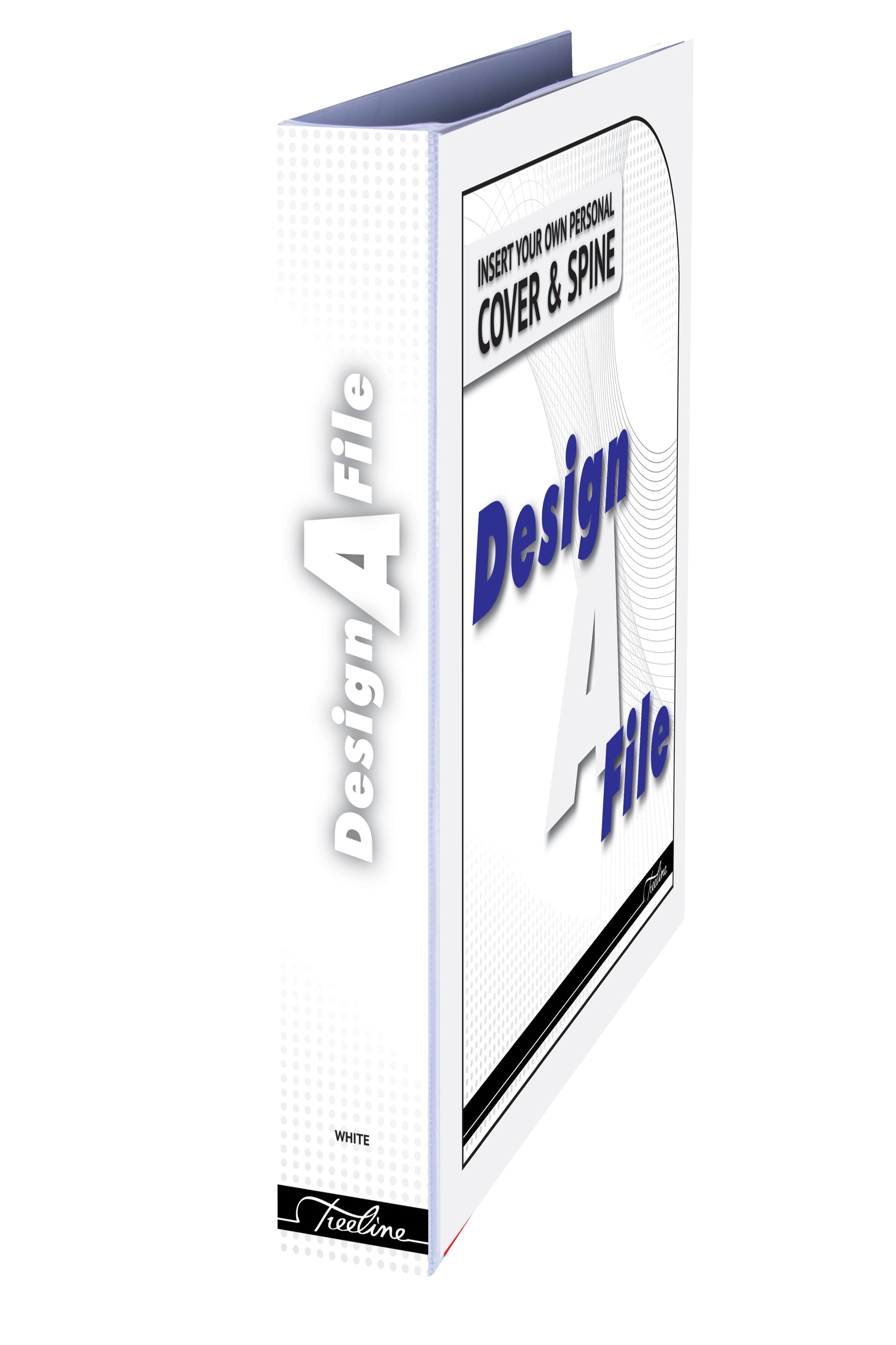 A4 2D Ring Design-A-File PVC with Overlay & Inside Pocket - 25mm - White 1